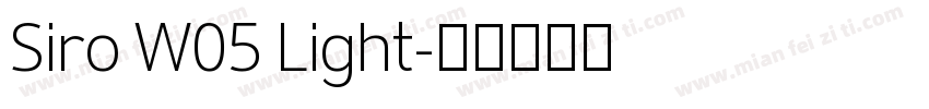 Siro W05 Light字体转换